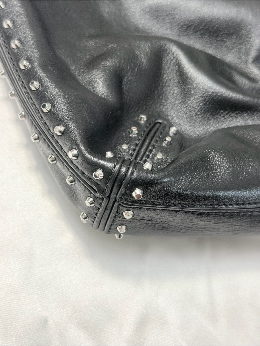 Michael Kors Astor Re- Edition 2004- Black Studded Leather Tote - Picture 6 of 15